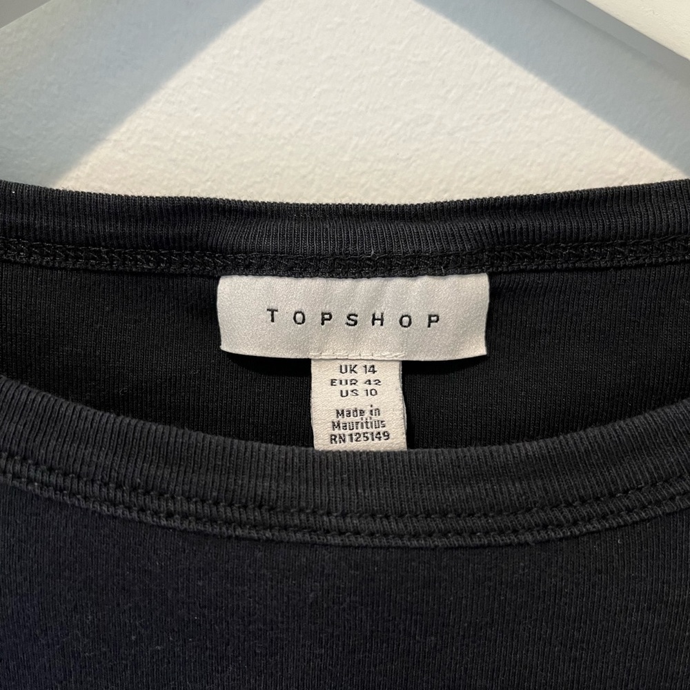 Topshop Black Cropped Tshirt 10 - Picture 3 of 3